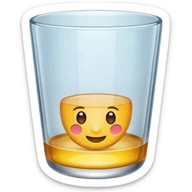 glass cup empty sticker
