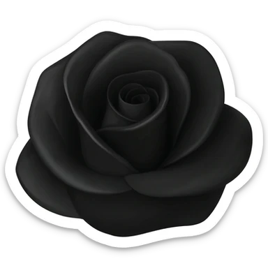 Black rose black emoji sticker