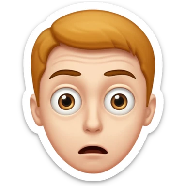 astonished man sticker