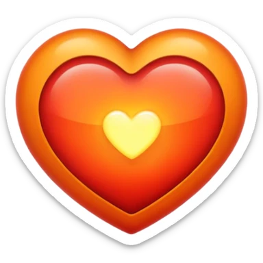 Heart with sunrise without sun sticker