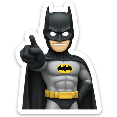 batman  pointing towards left standing sticker