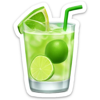 a caipirinha drink in a glass cup sticker