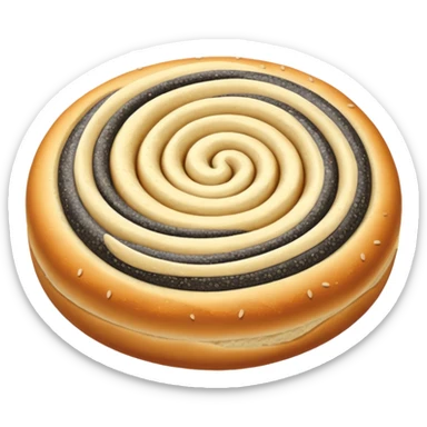 make an emoji of poppy seed roll, so that it looked like a cinnabon sticker