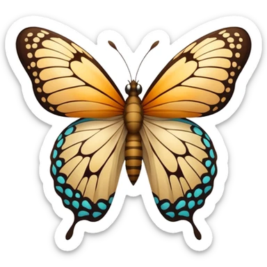 butterfly emerging from a cocoon sticker