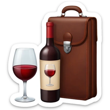 Emojis de vinho vermelho, bolsa, sticker