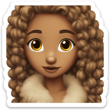 Realistic cute Bambi layiny sticker