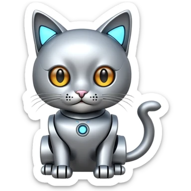 Make the cat more ai sticker