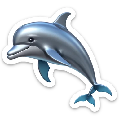 robot dolphin with iron skin sticker