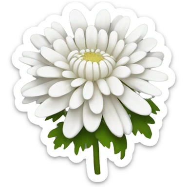 white chrysanthemum sticker
