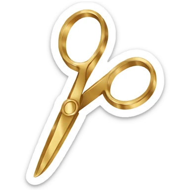 gold decorative scissors sticker