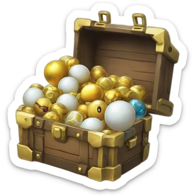 Pokemon Game LootCase White Color Rich Treasure Legendary Epic Pokeballs and Pokemons Inside sticker