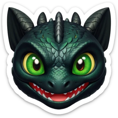 Toothless face only from how to train your Dragon accurate  sticker
