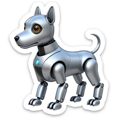 Robots Dog, front view sticker
