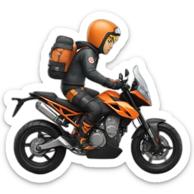Naruto riding ktm bike sticker