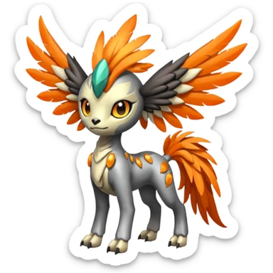 Meloetta-Wargreymon-Trico-Pokémon-Digimon-Fakémon-fusion-hybrid-creature sticker