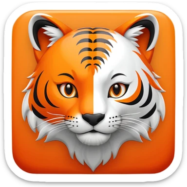 renard et tigre blanc sticker