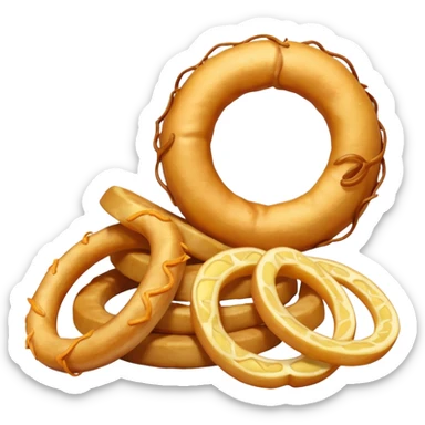 onion ring and potato fries sticker