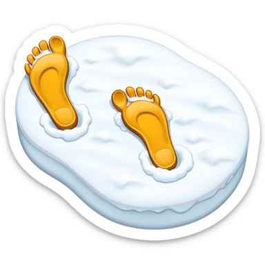 Snow Foorprints sticker