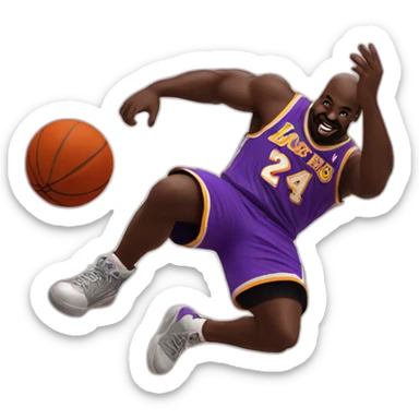 shaq spinning basketball sticker
