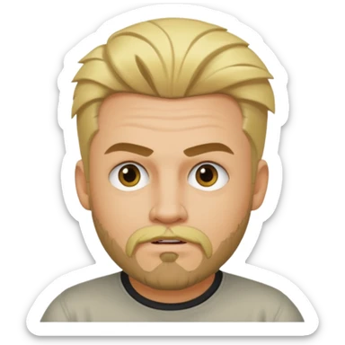 Shifty Shellshock from Crazy Town with blonde hair sticker