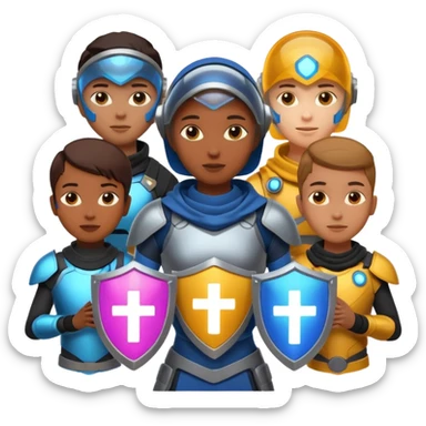 Your design should directly reflect the issue of cyberbullying or safe internet use. It should convey a positive message focused on empathy, support, or solutions. Digital Guardians.you could add shield and all the other things that resembles guardians along with digital symbols sticker