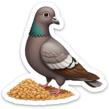 breadcrumbs been eaten by a pigeon sticker