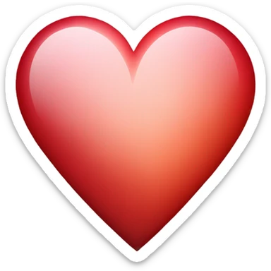 Red ombré heart sticker
