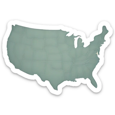 Map of the usa sticker