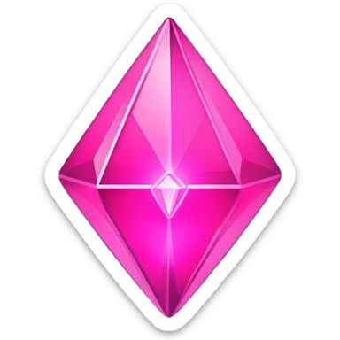 neon pink glowing plumbob sticker