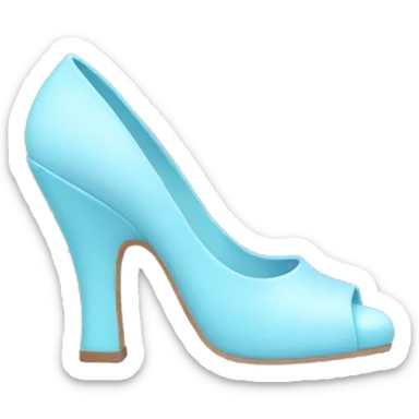 pastel blue heel sticker