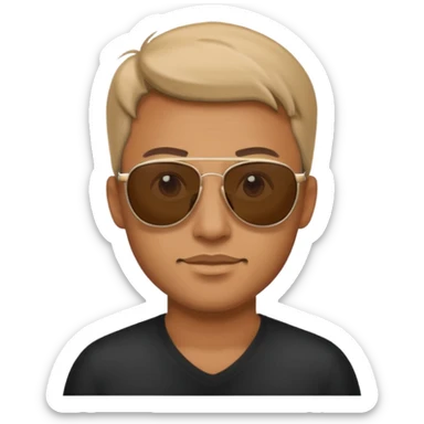 hombre acostado con lentes de playa  sticker