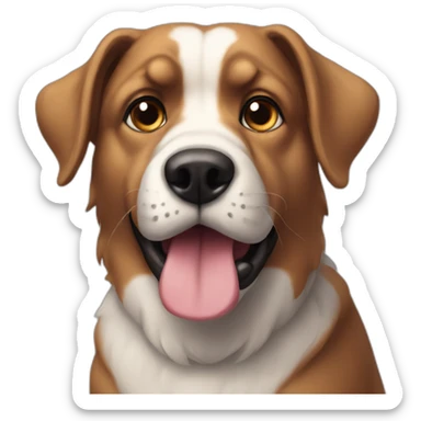 bitter sweet look of a dog sticker