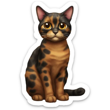 tortoiseshell cat sticker