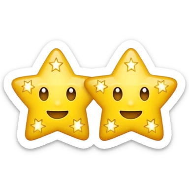 zwei funkelnde sterne sticker