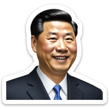 President Xi beach party sticker