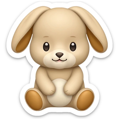 A beige labubu doll sticker