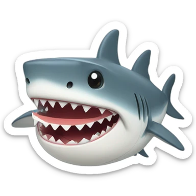 A cute shark disguised as Santa  sticker