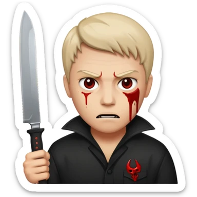 Blood knife killer sticker