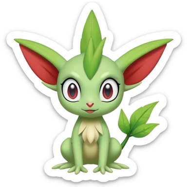 Ugly Fey Toony Axew-Celebi-Shaymin sticker
