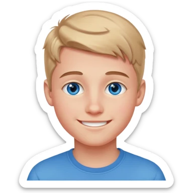 niño guapo adolescente de ojos azules sonriendo ENAMORADO sticker