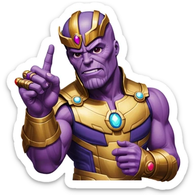 orta parmak çeken thanos sticker