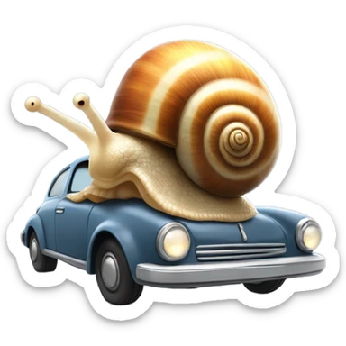 Snail on car  sticker