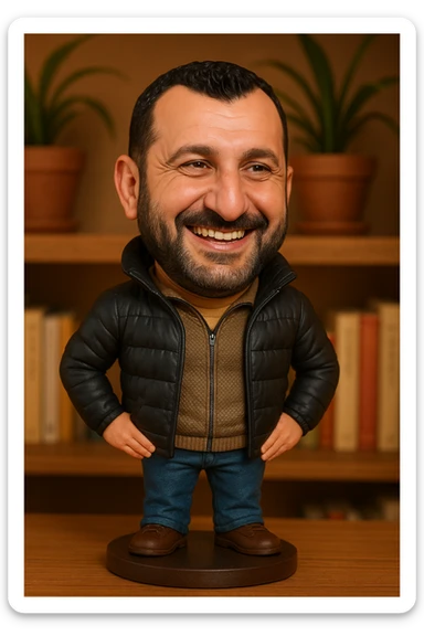 Create a bobblehead with the reference. sticker