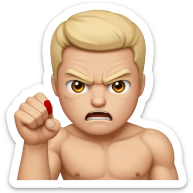 Emojis con el puño cerrado y molesto para pelear sticker