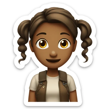 A girl saying hiiiiii then byeeeee sticker