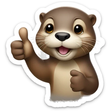 Otter thumbs up sticker
