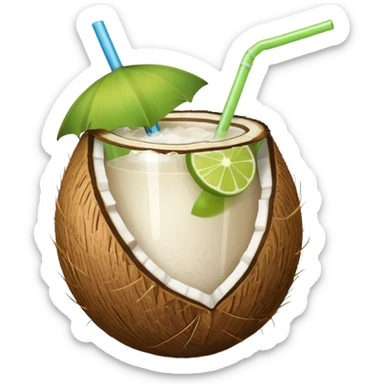 hawaii coconut drink  sticker
