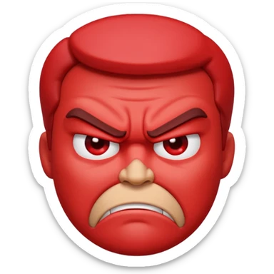 An emoji for irritation sticker