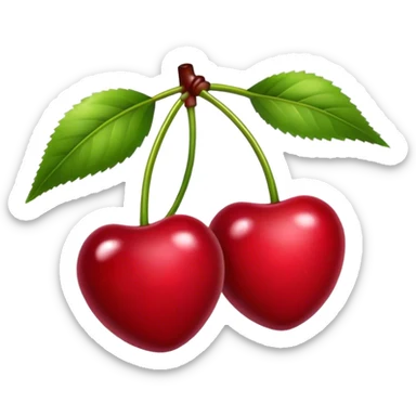Cherries with bows sticker