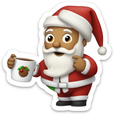 Kaffe santa sticker